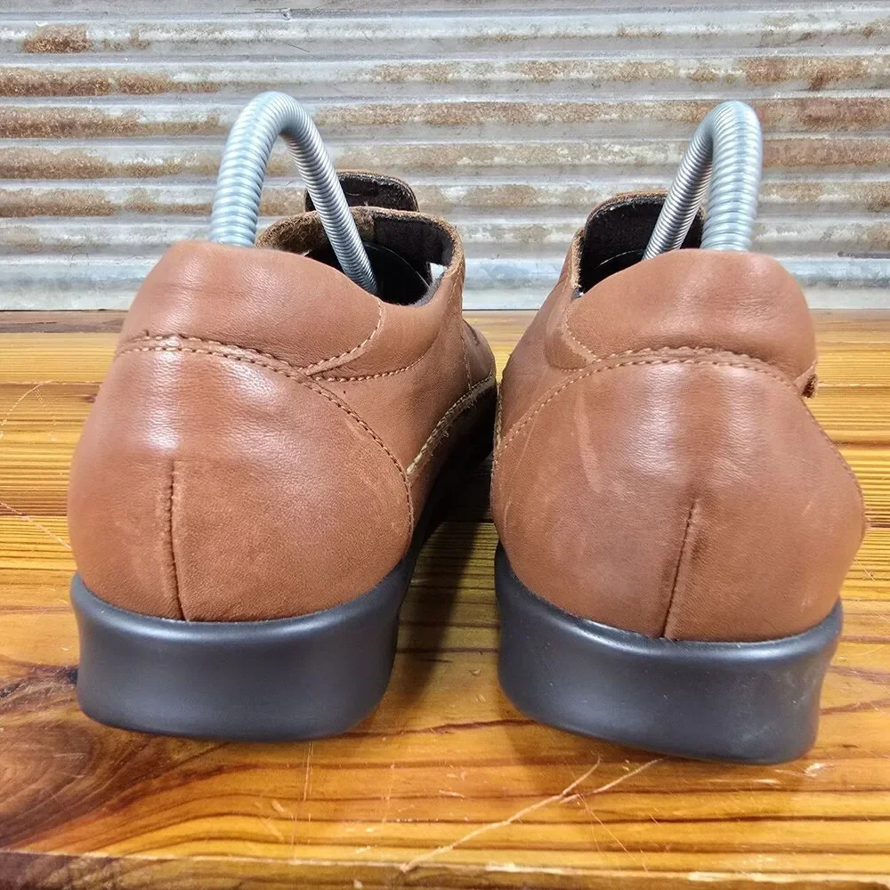 SAS Roamer Comfort Loafer Womens Size 10 Chestnut Leather Orthopedic Shoes MINTY